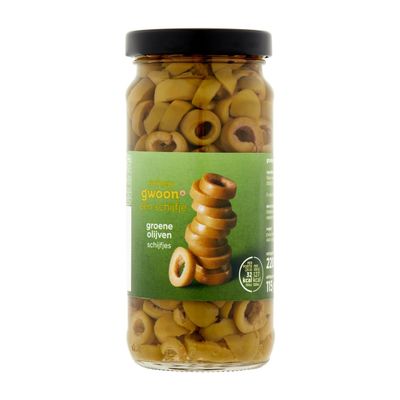 G'woon Groene Olijven Schijfjes